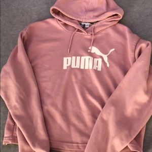 light pink puma pullover
